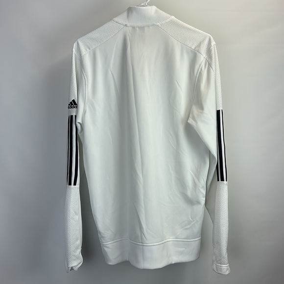 Adidas Men’s Snap Jacket White Full Zip Size M - Picture 6 of 9
